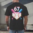 6 7 Baseball Dripping Six Seven Gen Alpha Slang Men's Back Print T-Shirt