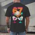 6 7 Ice Cream Drip Baseball Number 67 Player Boy Girl Kids Men's Back Print T-Shirt