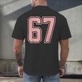 6 7 Number 67 Baseball Meme Tee For Women Men's Back Print T-Shirt
