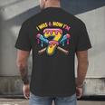 I Was 6 Now I'm 7 Dripping Ice Cream Baseball 67 Drip Men's Back Print T-Shirt