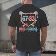 67 33 Days Of School Baseball Drip 100 Days Of School Men's Back Print T-Shirt 67 33 Days Of School Baseball Drip 100 Days Of School Men's Back Print T-Shirt