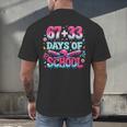 67 33 Days Of School Baseball Drip 100th Day Of School Boys Men's Back Print T-Shirt