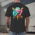 67 Baseball Ice Cream Drip Kids Men's Back Print T-Shirt 67 Baseball Ice Cream Drip Kids Men's Back Print T-Shirt