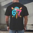 67 Baseball Ice Cream Drip Player Men's Back Print T-Shirt 67 Baseball Ice Cream Drip Player Men's Back Print T-Shirt