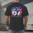 7th Birthday I Was 6 Now I'm 7 Baseball Ice Cream Drip Men's Back Print T-Shirt 7th Birthday I Was 6 Now I'm 7 Baseball Ice Cream Drip Men's Back Print T-Shirt