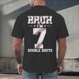 7th Birthday Baseball Bruh I'm 7 Double Digits 7 Years Old Men's Back Print T-Shirt 7th Birthday Baseball Bruh I'm 7 Double Digits 7 Years Old Men's Back Print T-Shirt