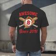8 Year Old Boys Awesome Since 2018 Baseball Birthday Men's Back Print T-Shirt 8 Year Old Boys Awesome Since 2018 Baseball Birthday Men's Back Print T-Shirt