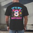 8th Birthday Baseball 8 Year Old Ice Cream Drip Boy Baseball Men's Back Print T-Shirt 8th Birthday Baseball 8 Year Old Ice Cream Drip Boy Baseball Men's Back Print T-Shirt