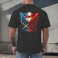 American Baseball Drip Graffiti Ball And Bat Men's Back Print T-Shirt American Baseball Drip Graffiti Ball And Bat Men's Back Print T-Shirt