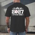 Back To School 2027 Baseball 2027 Graduation Class Of 2027 Men's Back Print T-Shirt