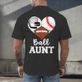 Ball Aunt Heart Football Baseball Hockey Game Day Men's Back Print T-Shirt Ball Aunt Heart Football Baseball Hockey Game Day Men's Back Print T-Shirt