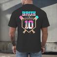 Baseball 10 Year Old Ice Cream Drip 10th Birthday Boy Player Men's Back Print T-Shirt