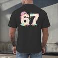 Baseball 67 Dripping Six Seven Drip Boys Gen Z Men's Back Print T-Shirt Baseball 67 Dripping Six Seven Drip Boys Gen Z Men's Back Print T-Shirt