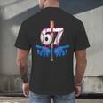 Baseball 67 Six Seven Gen Alpha Meme Drip Men's Back Print T-Shirt Baseball 67 Six Seven Gen Alpha Meme Drip Men's Back Print T-Shirt