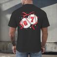 Baseball 67 Six Seven Gen Alpha Meme Valentine's Day Men's Back Print T-Shirt
