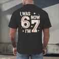 Baseball 7th Birthday 6 7 Years Old I Was 6 Now I'm 7 Men's Back Print T-Shirt