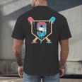 Baseball 9 Year Old Ice Cream Drip 9th Birthday Boys Player Men's Back Print T-Shirt Baseball 9 Year Old Ice Cream Drip 9th Birthday Boys Player Men's Back Print T-Shirt