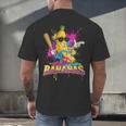 Baseball Banana Splatter Sports Kids Teens Men's Back Print T-Shirt