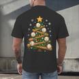 Baseball Bat Christmas Tree Lights Holiday Xmas Men's Back Print T-Shirt Baseball Bat Christmas Tree Lights Holiday Xmas Men's Back Print T-Shirt
