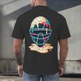 Baseball Catcher Mask Ice Cream Dripping Baseball Boy Youth Men's Back Print T-Shirt Baseball Catcher Mask Ice Cream Dripping Baseball Boy Youth Men's Back Print T-Shirt