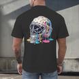 Baseball Catcher Mask Ice Cream Dripping Baseball Boys Men's Back Print T-Shirt Baseball Catcher Mask Ice Cream Dripping Baseball Boys Men's Back Print T-Shirt