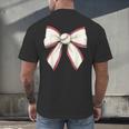 Baseball Coquette Bow Cute Baseball Game Men's Back Print T-Shirt