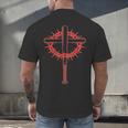 Baseball Cross Bats Pitcher Jesus Faith Men's Back Print T-Shirt Baseball Cross Bats Pitcher Jesus Faith Men's Back Print T-Shirt