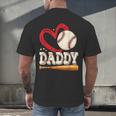 Baseball Daddy Baseball Heart Family Matching Men's Back Print T-Shirt Baseball Daddy Baseball Heart Family Matching Men's Back Print T-Shirt