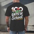 Baseball Dinosaur 100 Days Of School Kids Theme Men's Back Print T-Shirt Baseball Dinosaur 100 Days Of School Kids Theme Men's Back Print T-Shirt