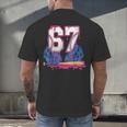 Baseball Drip 67 Meme Six Seven 6-7 Gen Alpha Slang Men's Back Print T-Shirt Baseball Drip 67 Meme Six Seven 6-7 Gen Alpha Slang Men's Back Print T-Shirt