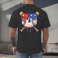 Baseball Drip American Flag Home Plate 4th Of July Patriotic Men's Back Print T-Shirt Baseball Drip American Flag Home Plate 4th Of July Patriotic Men's Back Print T-Shirt