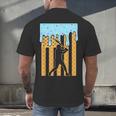 Baseball Drip Dripping Ice Cream Sport Player American Flag Men's Back Print T-Shirt
