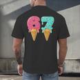 Baseball Drip Ice Cream 67 Baseball Men's Back Print T-Shirt Baseball Drip Ice Cream 67 Baseball Men's Back Print T-Shirt