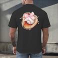 Baseball Drip Ice Cream Coquette Pink Bow Baseball Player Men's Back Print T-Shirt