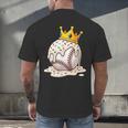 Baseball Drip Ice Cream Crown Melt Graphic Men's Back Print T-Shirt