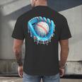 Baseball Drip Ice Cream Glove With Sprinkles Ball Boys Youth Men's Back Print T-Shirt