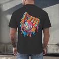 Baseball Drip Ice Cream Sprinkles Baseball Glove For Boys Men's Back Print T-Shirt