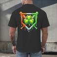 Baseball Drip Ice Cream St Patricks Day Shamrock Lucky Men's Back Print T-Shirt Baseball Drip Ice Cream St Patricks Day Shamrock Lucky Men's Back Print T-Shirt