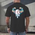 Baseball Drip Ice Cream Strong Character Men's Back Print T-Shirt Baseball Drip Ice Cream Strong Character Men's Back Print T-Shirt