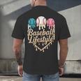Baseball Drip Icecream Men's Back Print T-Shirt Baseball Drip Icecream Men's Back Print T-Shirt