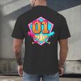 Baseball Drip Jersey Number 1 For Players & 1th Birthday Men's Back Print T-Shirt