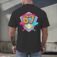 Baseball Drip Jersey Number 67 For Players & 67th Birthday Men's Back Print T-Shirt Baseball Drip Jersey Number 67 For Players & 67th Birthday Men's Back Print T-Shirt