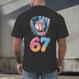 Baseball Drip Number 67 Player 67th Birthday Ice Cream 67 Men's Back Print T-Shirt Baseball Drip Number 67 Player 67th Birthday Ice Cream 67 Men's Back Print T-Shirt