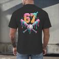 Baseball Drip Number 67 Player Men's Back Print T-Shirt Baseball Drip Number 67 Player Men's Back Print T-Shirt