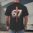 Baseball Drip Number 67 Sports Player Six Seven Meme Fan Men's Back Print T-Shirt Baseball Drip Number 67 Sports Player Six Seven Meme Fan Men's Back Print T-Shirt