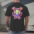 Baseball Drip Respect The Drip Purple Ice Cream Sprinkles Men's Back Print T-Shirt