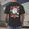 Baseball Drip Valentine Boys Women Men Hearts Sport Love Men's Back Print T-Shirt Baseball Drip Valentine Boys Women Men Hearts Sport Love Men's Back Print T-Shirt