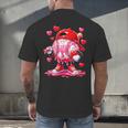 Baseball Drip Valentine Sports Vday Ice Cream Drip Heart Men's Back Print T-Shirt