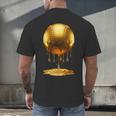Baseball Dripping Drip Gold Sport Player Coach Baller Men's Back Print T-Shirt Baseball Dripping Drip Gold Sport Player Coach Baller Men's Back Print T-Shirt