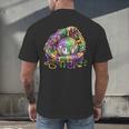 Baseball Glove Ice Cream Mardi Gras Dripping Boys Youth Kids Men's Back Print T-Shirt